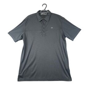 TravisMathew Mens Gray Polo‎ Shirt Golf Casual Short Sleeve